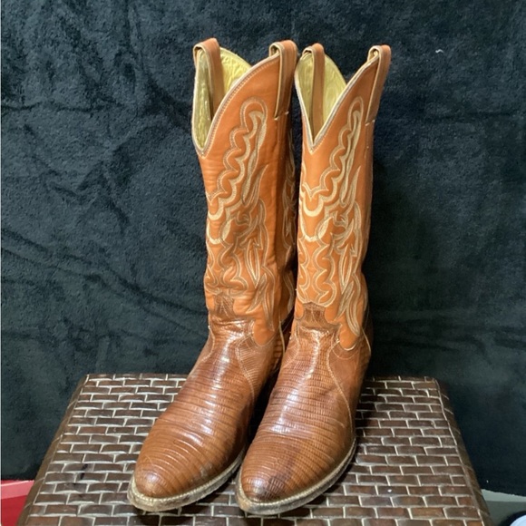 Vintage women’s Justin exotic Boots 8 1/2 - Picture 1 of 8